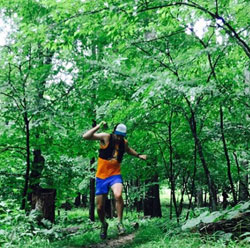 running fast in a hike